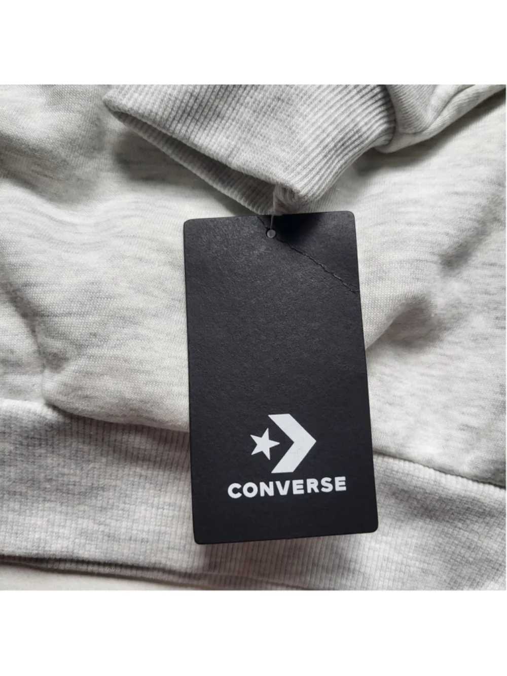 Girl's Converse Fleece-Lined Hoodie Sweatshirt–Gray Heather–Size M (10-11) - NWT